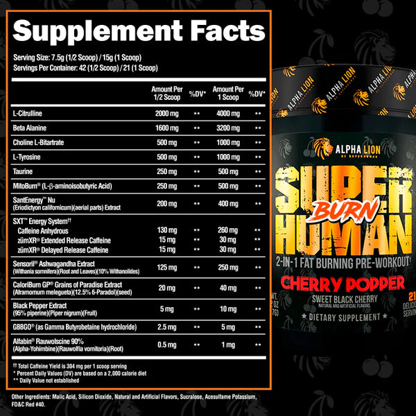 Super Human BURN Pre-Workout