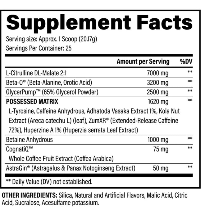 BZRK Pre-workout Black Magic